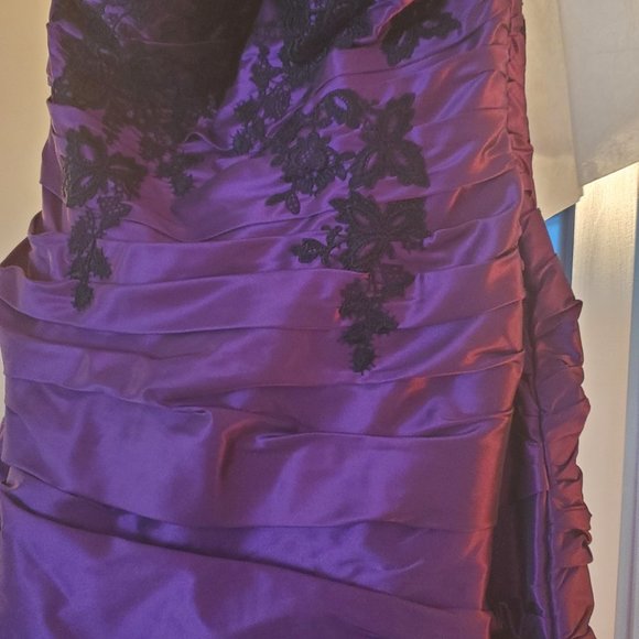 PURPLE Formal DRESS Maxi GOWN bridesmaid Maid of Honour SIZE 10 US - Picture 1 of 7
